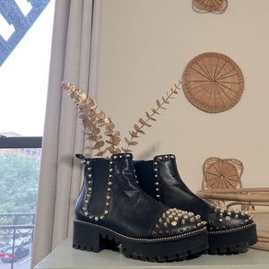 Studded Black Chunky Boot